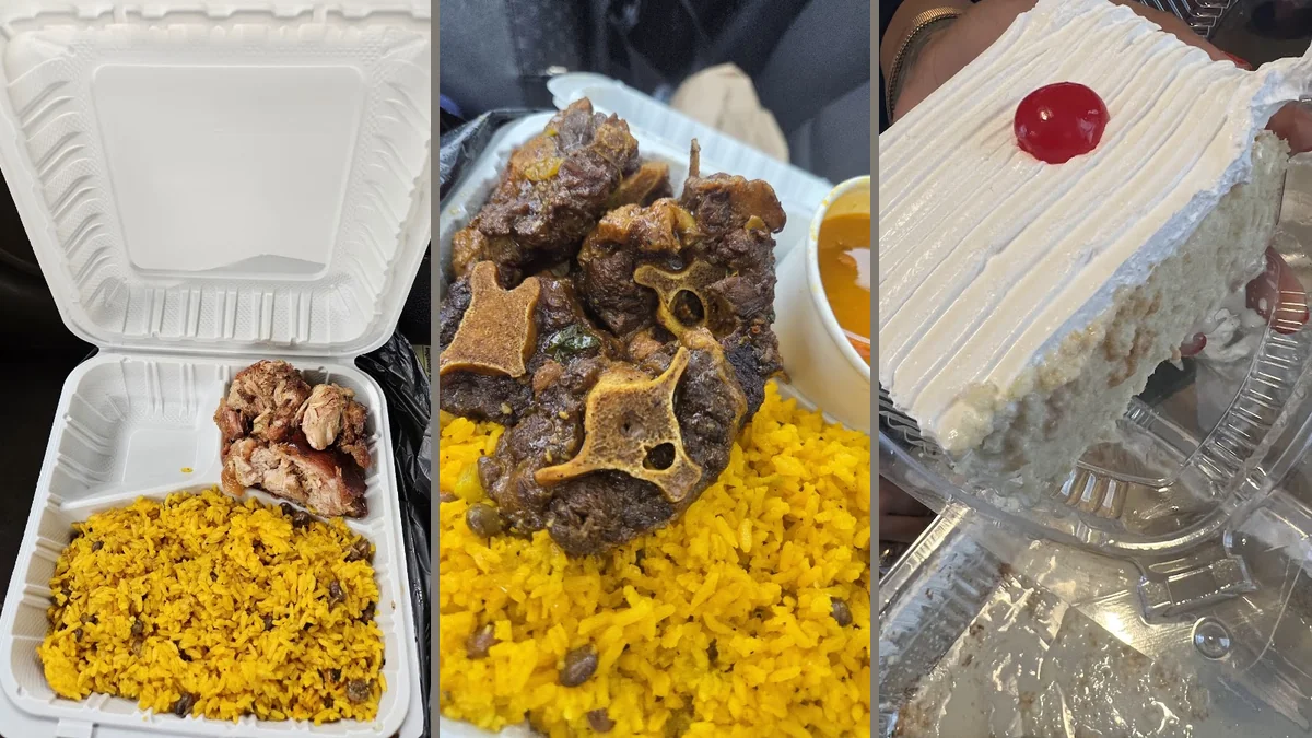 Freshly prepared Caribbean meals ready to serve