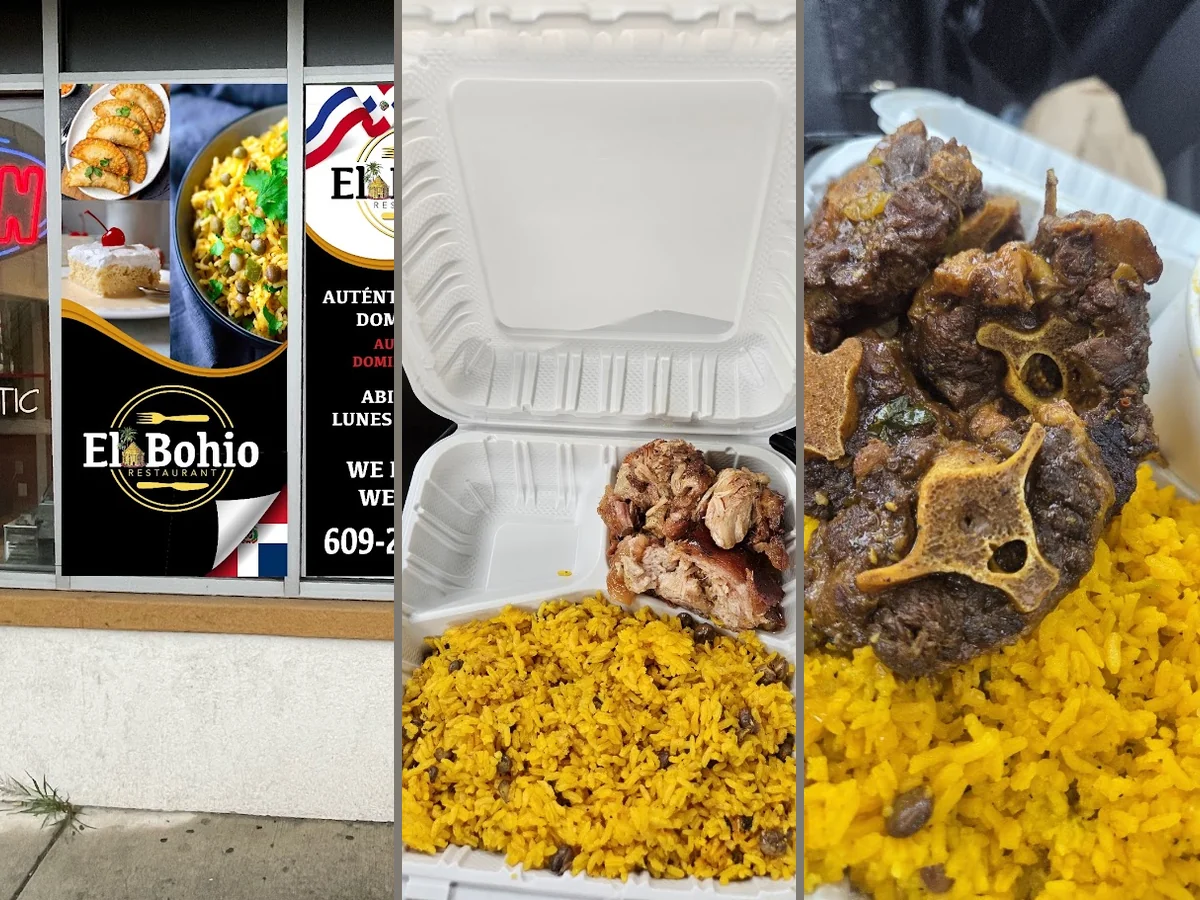A spread of homemade-style Dominican food